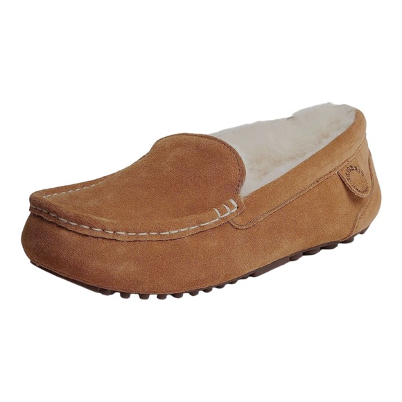 Fireside By Dearfoams Women's Mel Genuine Shearling Moccasin Slipper - Sz 7 - Picture 1 of 8